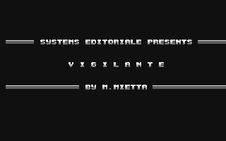 Vigilante v2 Title Screen